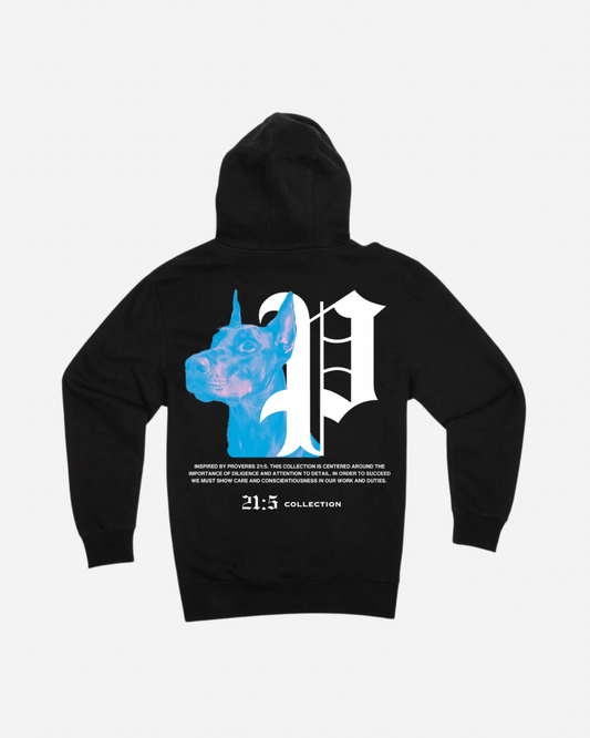 21:5 BLACK DOBERMAN HOODIE